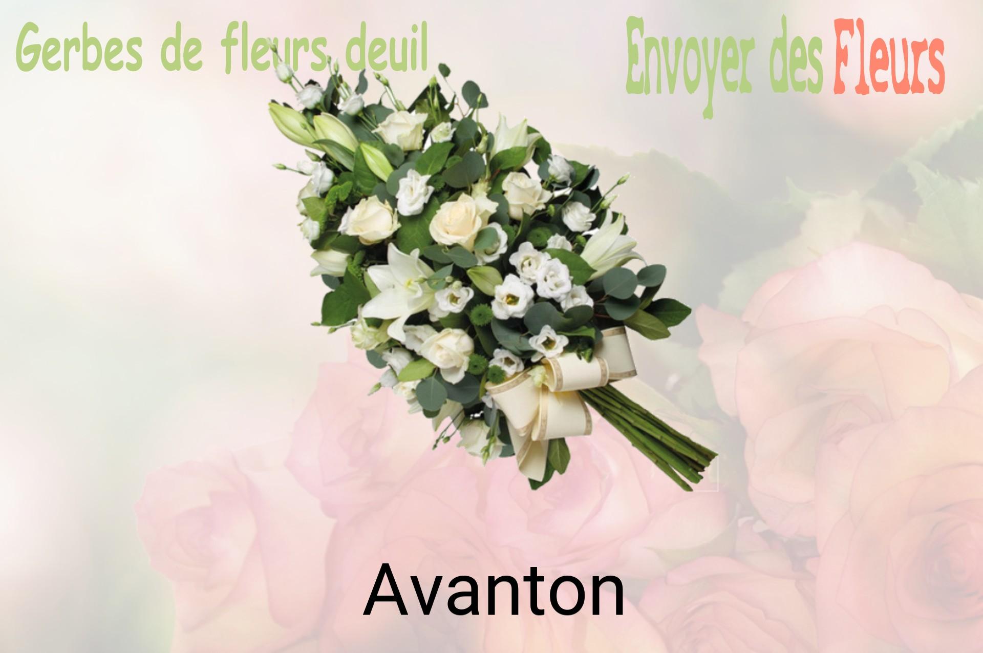 Gerbe de fleurs de deuil livrée à Avanton